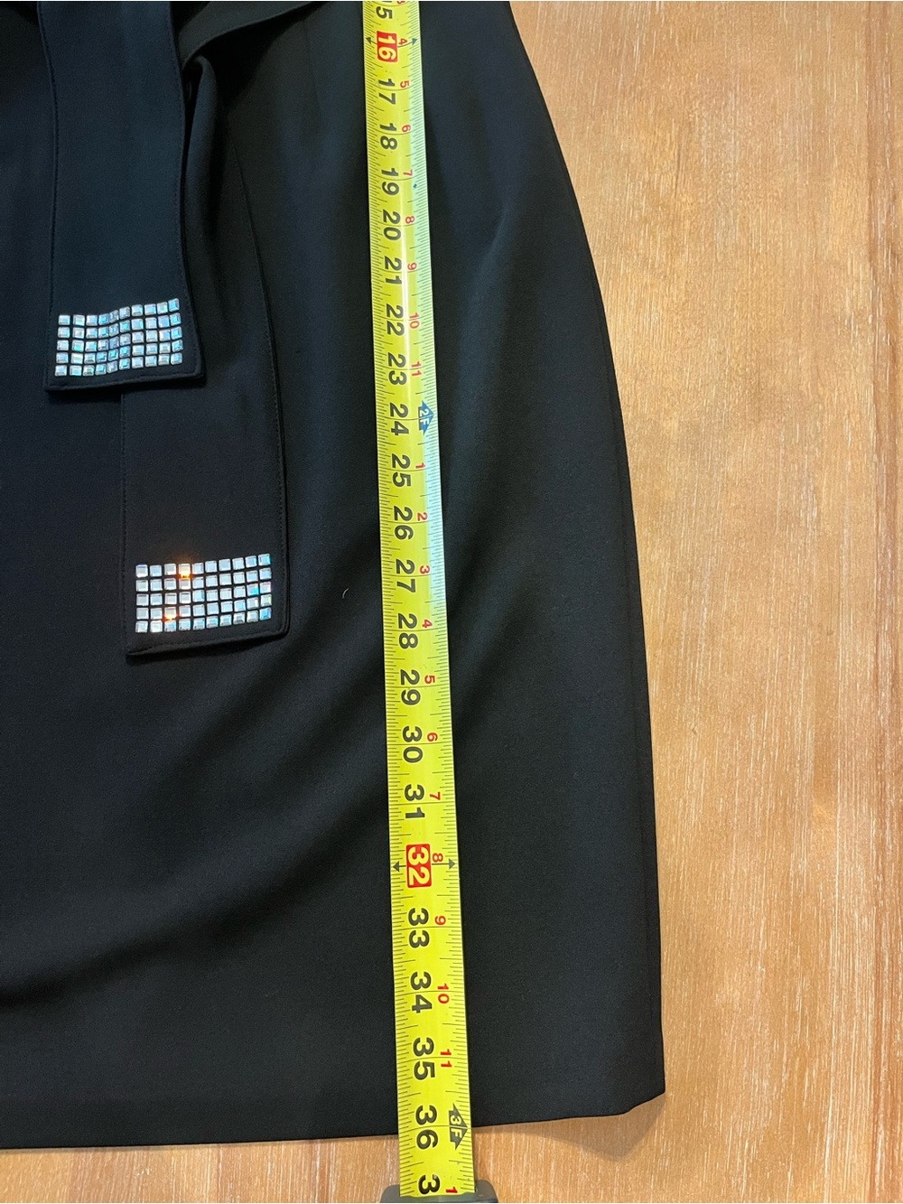 Tommy Hilfiger Black Rhinestone Tie Waist Sheath Dress Size 6 - Picture 10 of 12